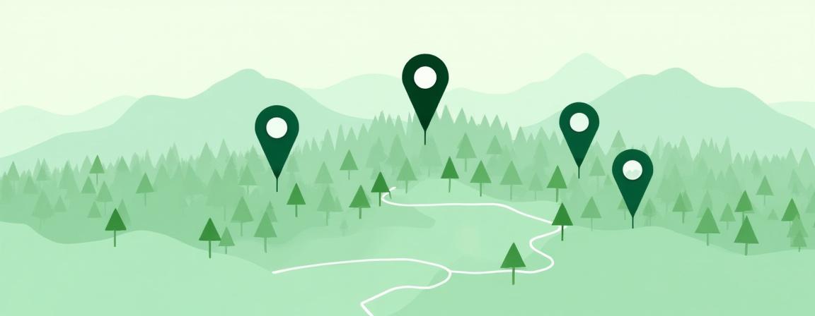 Stylized map showing our top 3 wilderness meeting points