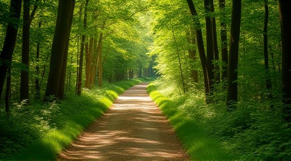 Peaceful forest trail